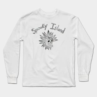 Spooky Island Skull Disco Ball Long Sleeve T-Shirt